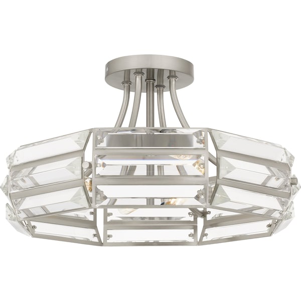 Quoizel Semi-Flush Mount Semi Flush 4 Lights Brushed Nickel QSF6209BN - main